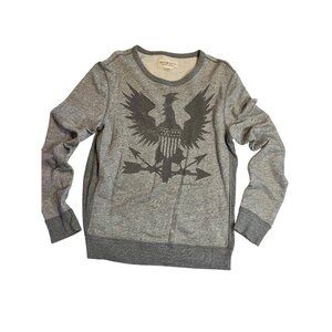 VTG- Ralph Lauren Denim & Supply women’s Grey Eagle  crest Graphic Sweatshirt L